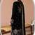 Black embroidered velvet pakistani salwar suit