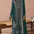 Teal embroidered velvet pakistani salwar suit