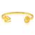 Stainless steel goldplated om and trishul free size adjsutable unisex kada