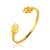 Stainless steel goldplated trishul and tripund free size adjsutable unisex kada