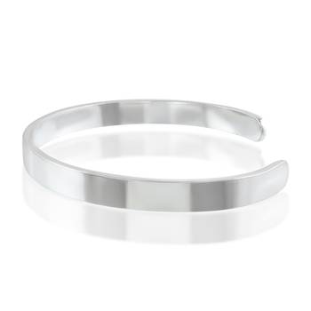 Stainless steel silver plated free size adjustable unisex kada 3