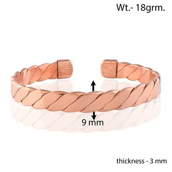 Pure copper free size adjustable unisex kada health benificial 2