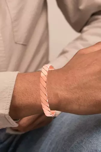 Pure copper free size adjustable unisex kada health benificial