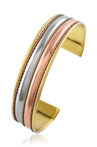 Brass copper steel tri-metal health benificial free size unisex kada