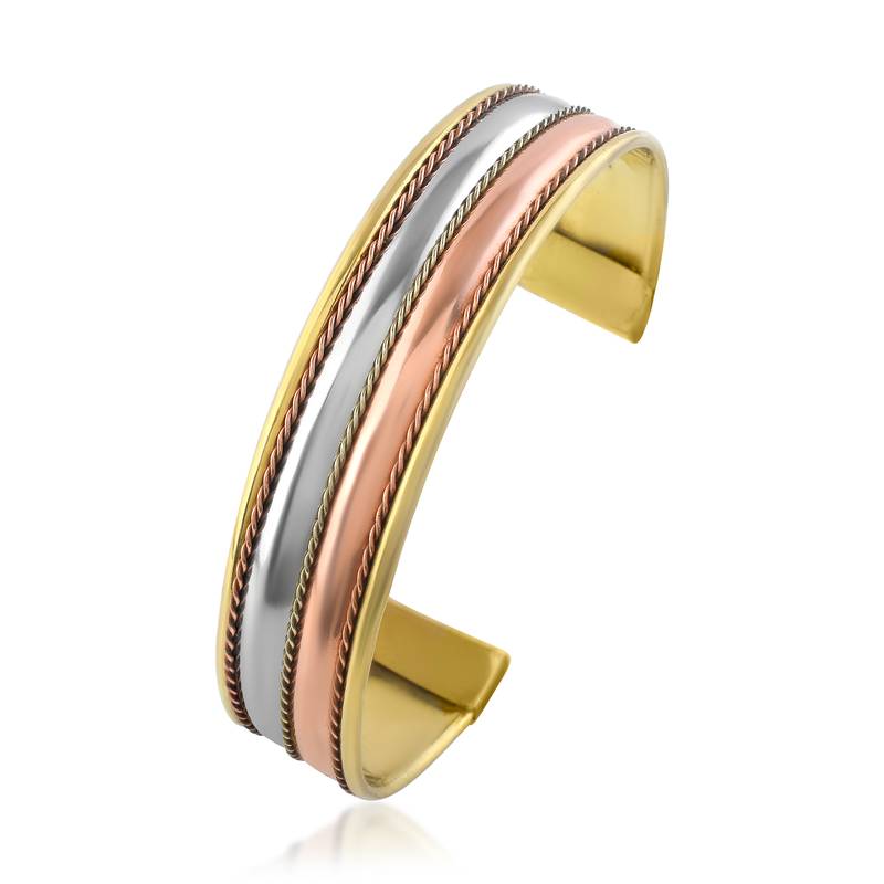 Brass copper steel tri-metal health benificial free size unisex kada