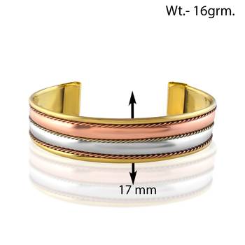 Brass copper steel tri-metal health benificial free size unisex kada 2