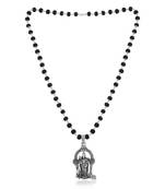 Black bead murugan necklace