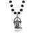 Black bead murugan necklace