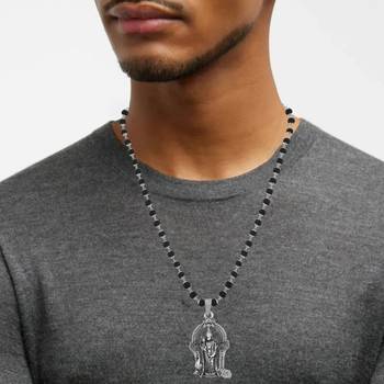 Black bead murugan necklace 4