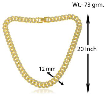 Pure brass imitation diamond men wedding engagement necklace 2