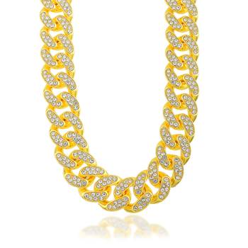 Pure brass imitation diamond men wedding engagement necklace 3
