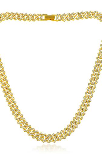 Pure brass imitation diamond men wedding engagement necklace