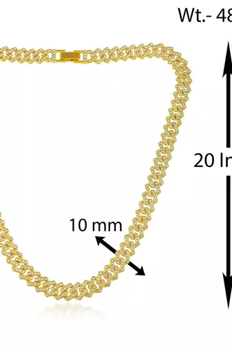 Pure brass imitation diamond men wedding engagement necklace