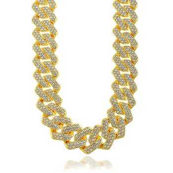 Pure brass imitation diamond men wedding engagement necklace 3