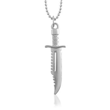 Stainless steel miniature hunting knife design fashion jewellery pendant 1