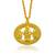 Brass gold plated ayappa murugan ganesh lakshmi trinity pendant
