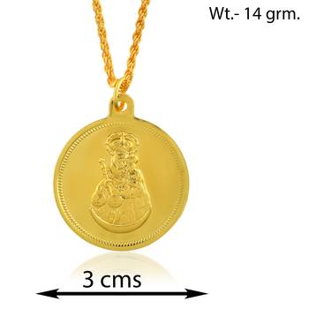 Brass gold christian mother mary with baby jesus reversible spiritual pendant 3