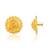 Brass gold plated traditional women stud earrings