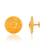 Brass gold plated traditional women stud earrings