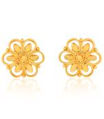 Brass gold plated traditional women stud earrings