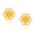 Brass gold plated traditional women stud earrings