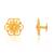 Brass gold plated traditional women stud earrings