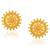 Brass gold plated traditional women stud earrings