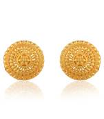 Brass gold plated traditional women stud earrings