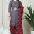 grey cotton blend printed ready to wear patiala salwar suit