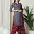 grey cotton blend printed ready to wear patiala salwar suit