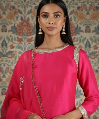 Rani Pink Embroidered suit 3