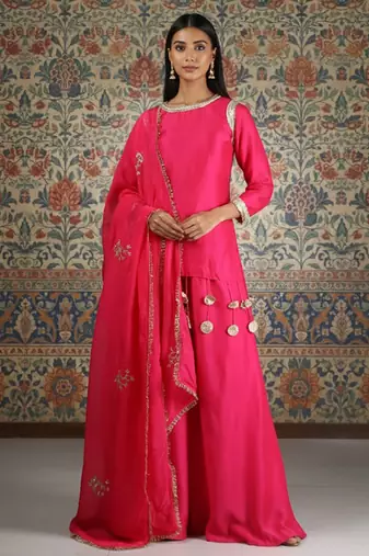 Rani Pink Embroidered suit