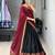 Black printed ethnic lehenga set with blouse and dupatta