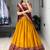 Mustard Printed ethnic Lehenga set with blouse and dupatta