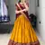 Mustard Printed ethnic Lehenga set with blouse and dupatta