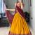Mustard Printed ethnic Lehenga set with blouse and dupatta