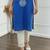 Blue cotton embroidered Kurta Set