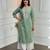 Green cotton embroidered Kurta Set