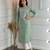 Green cotton embroidered Kurta Set