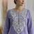 Purple cotton embroidered Kurta Set