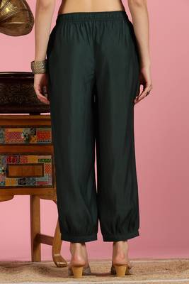 Green silk embroidered Co-ord set  2