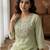 Green silk embroidered Kurta Set