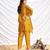 Mustard cotton embroidered Co-ord set 