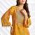 Mustard cotton embroidered Co-ord set 