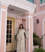 Yellow cotton embroidered Kurti