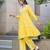 Mustard rayon embroidered Kurta Set