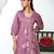 Lavender silk embroidered Kurta set