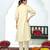 White silk embroidered Kurta Set
