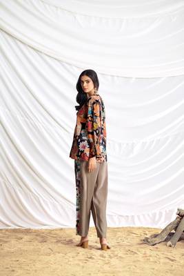 Black cotton embroidered Co-ord set  2