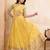 Enchanting yellow Embroidery sequins work Star Georgette Indian wedding lehenga Choli dress